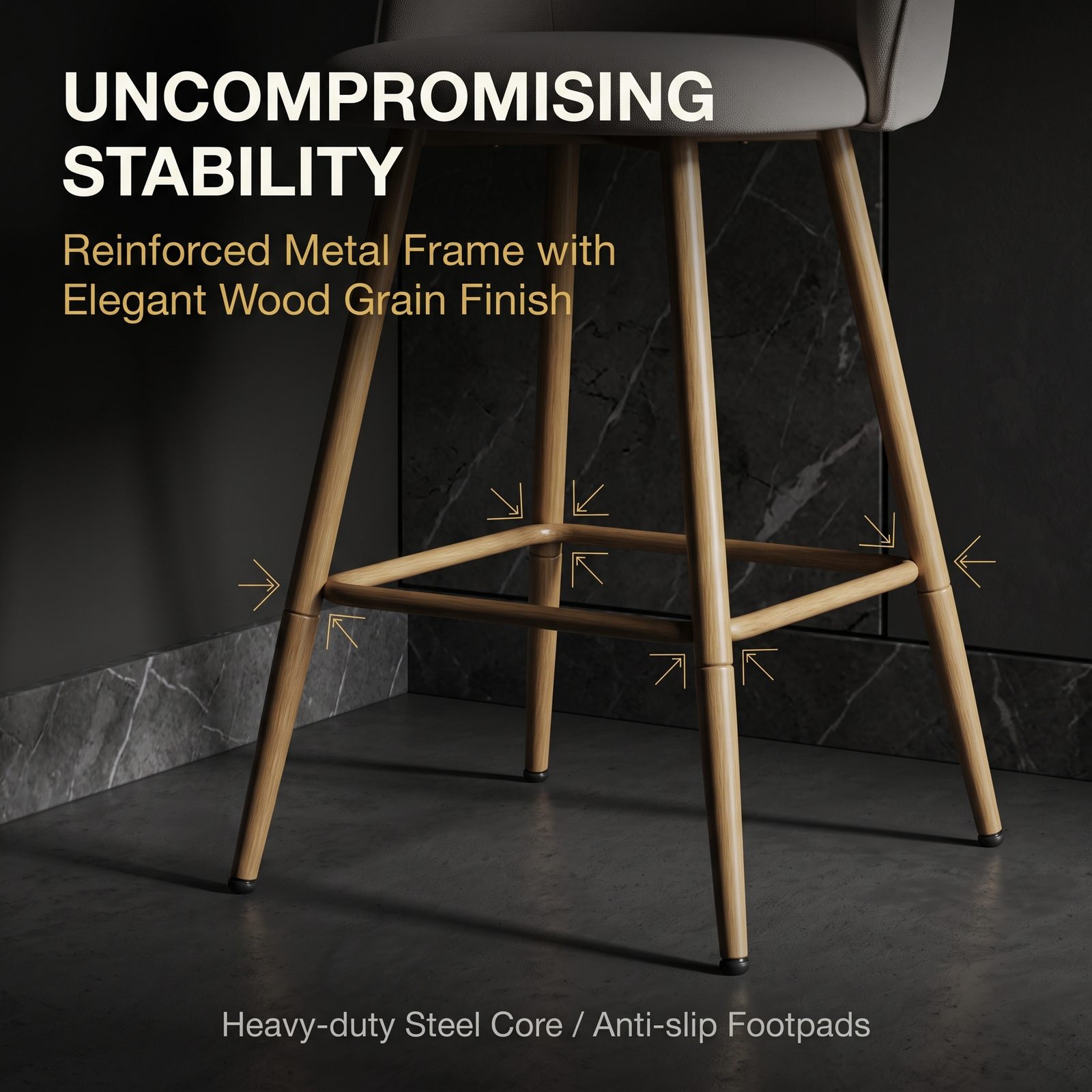 كرسي بار حديث مبطن (C-055B) - Easy Furniture