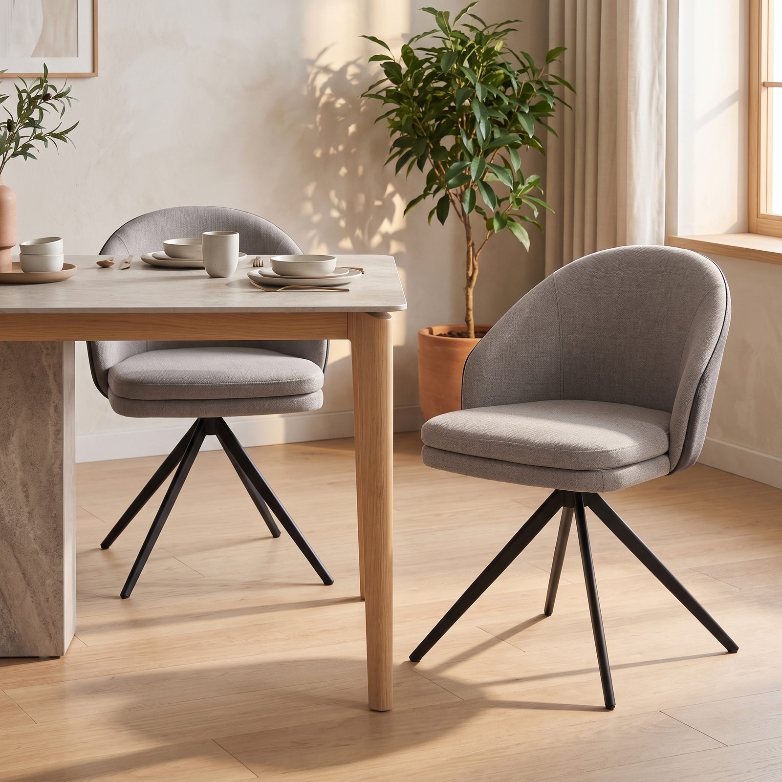 Modern Upholstered Dining Chair (C-066) - Image 3