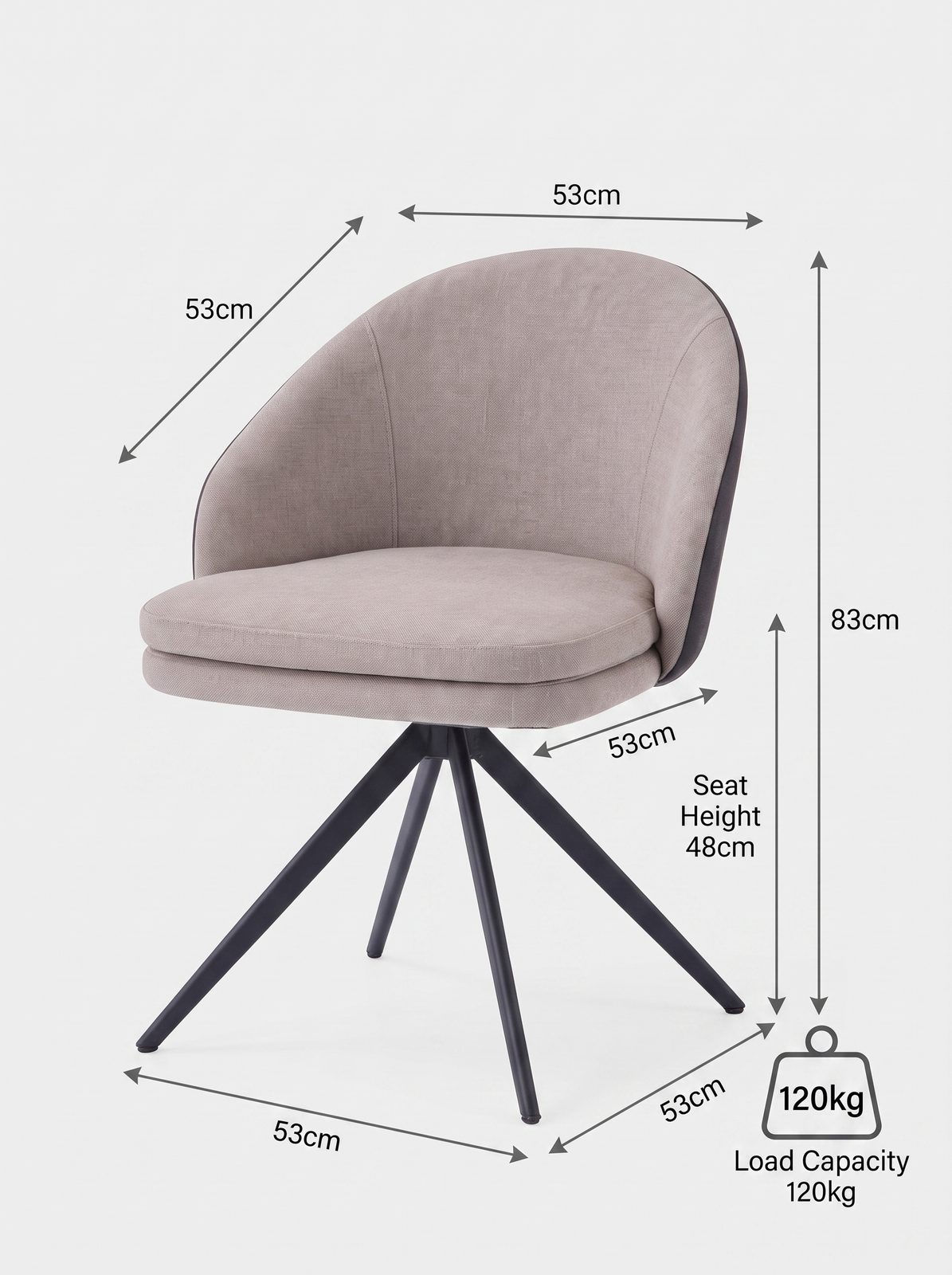 Modern Upholstered Dining Chair (C-066) - Image 5