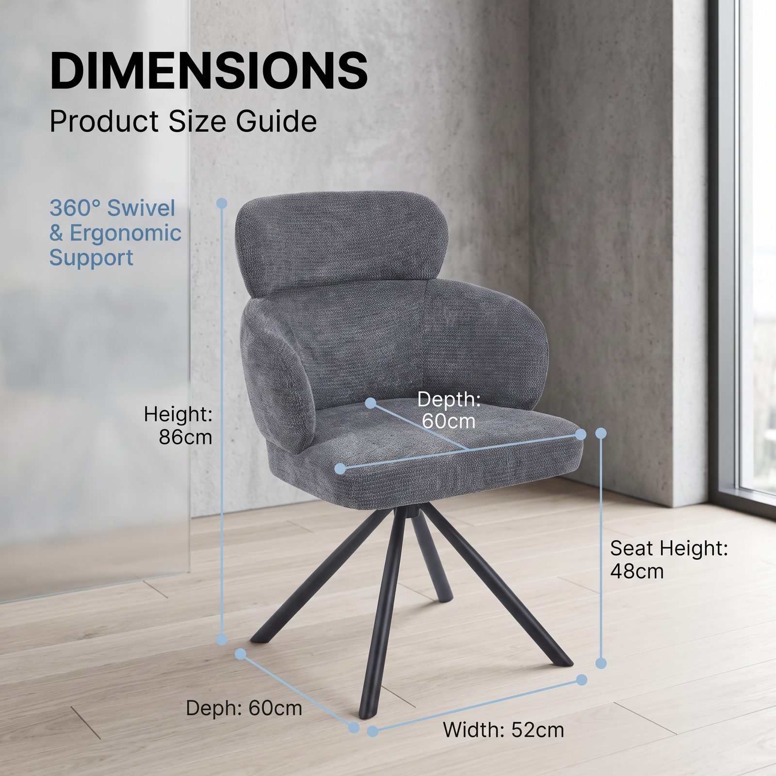 Modern Upholstered Dining Chair (C-092)