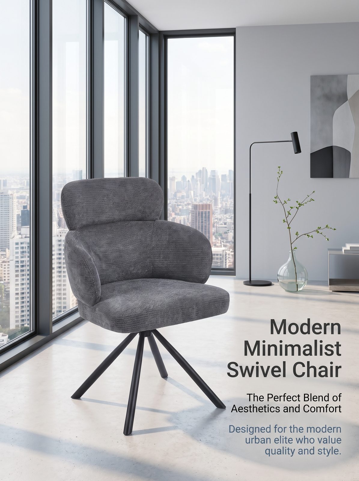 Modern Upholstered Dining Chair (C-092) - Image 2