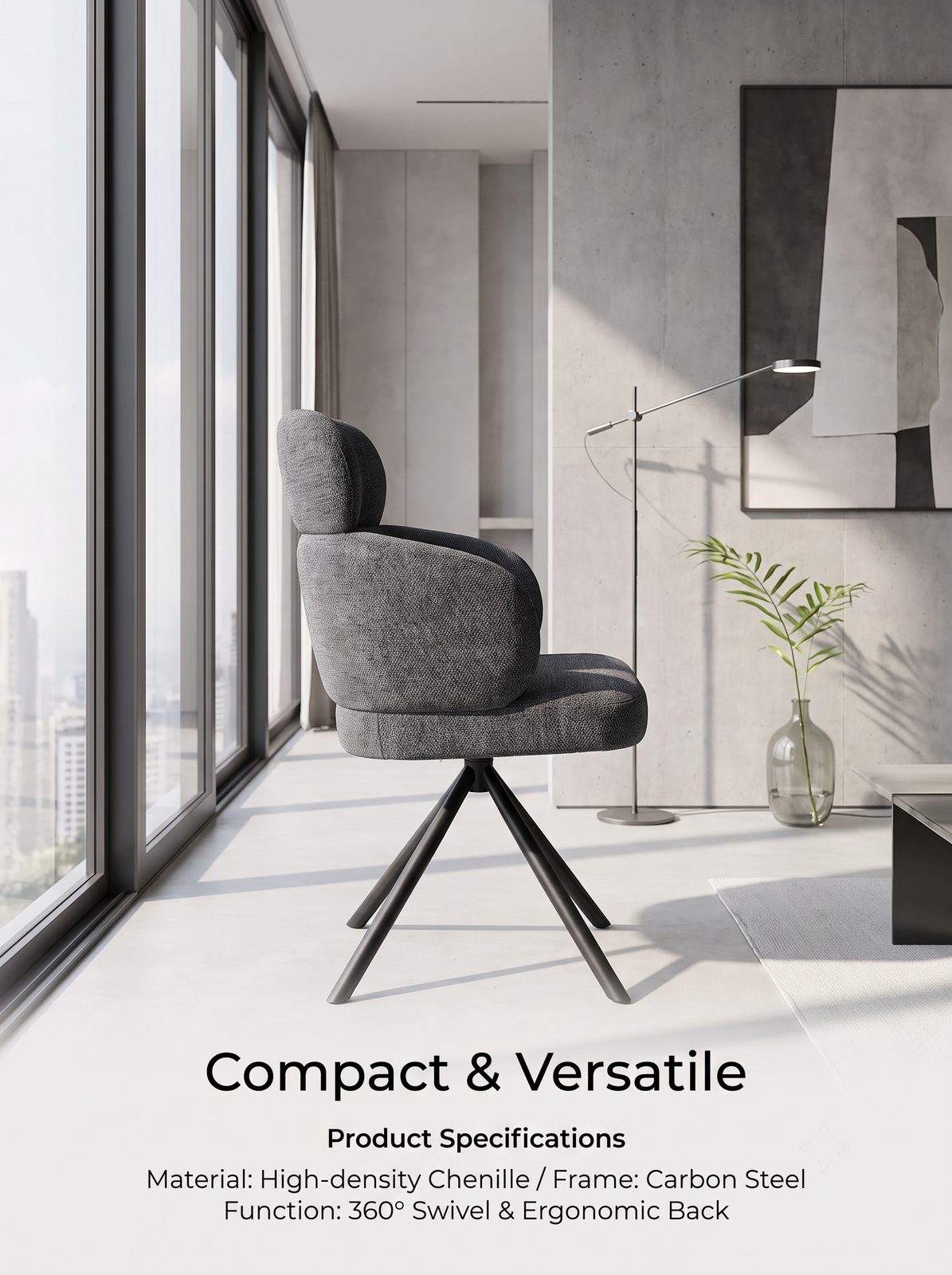Modern Upholstered Dining Chair (C-092) - Image 5