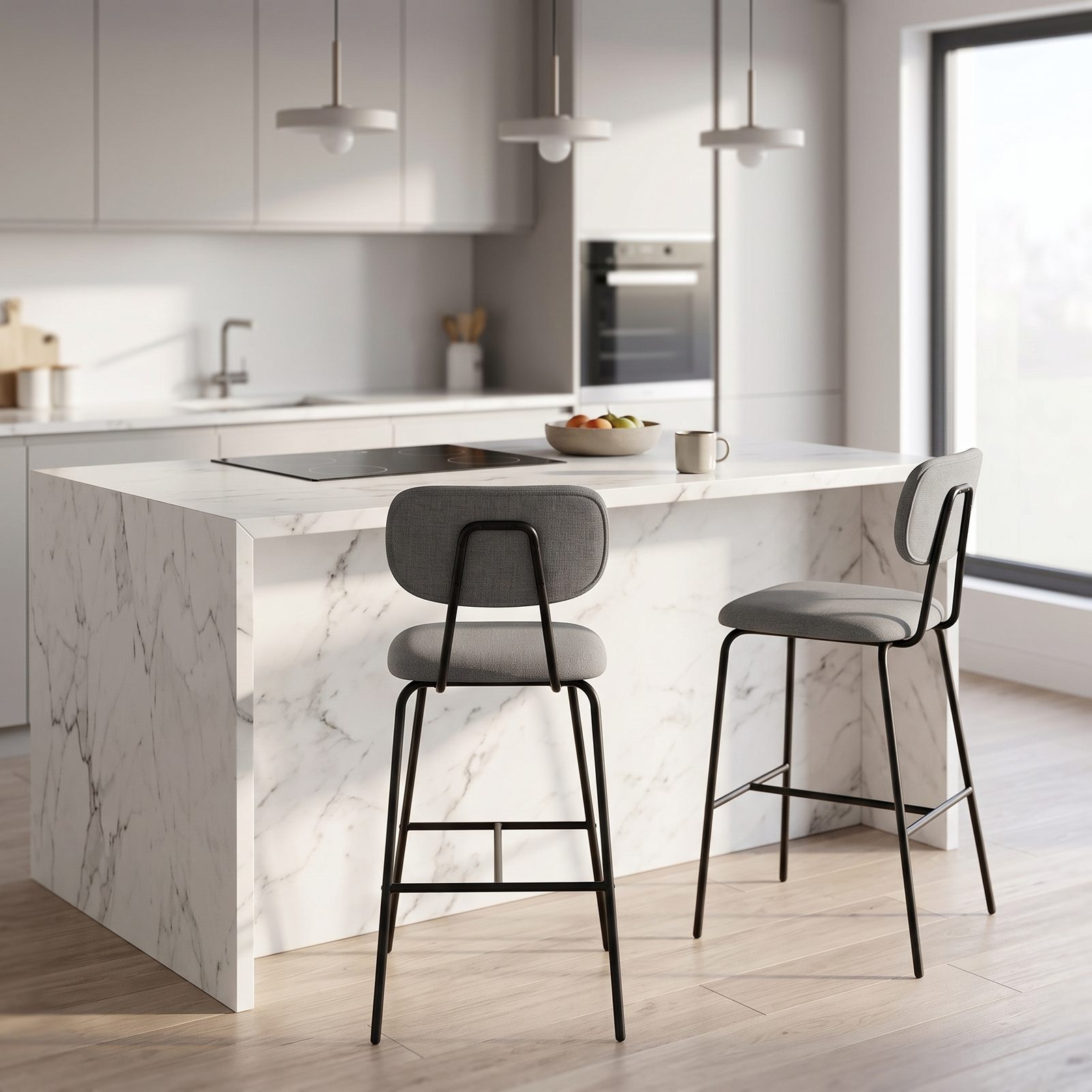 كرسي بار حديث مبطن (C-168B) - Easy Furniture