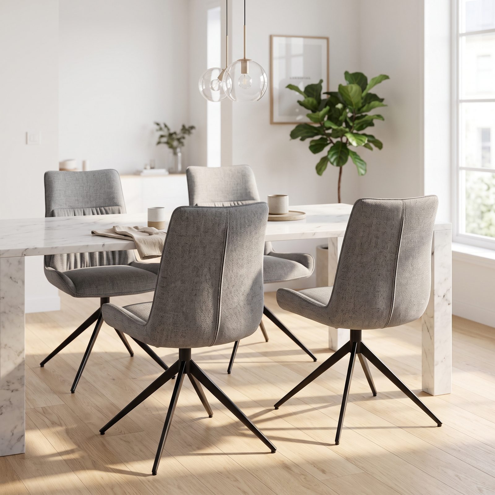 Chaise de repas moderne rembourrée (C-189) - Easy Furniture