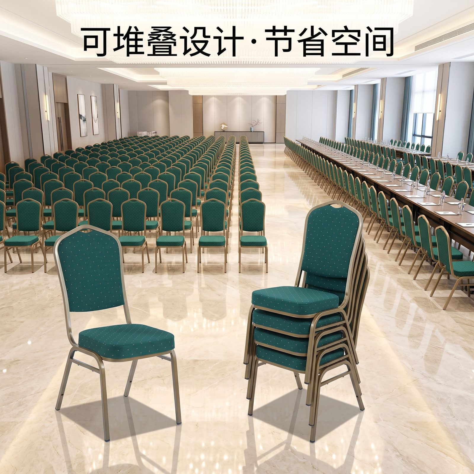 Padded Stackable Banquet Chair (C-607) - Image 3