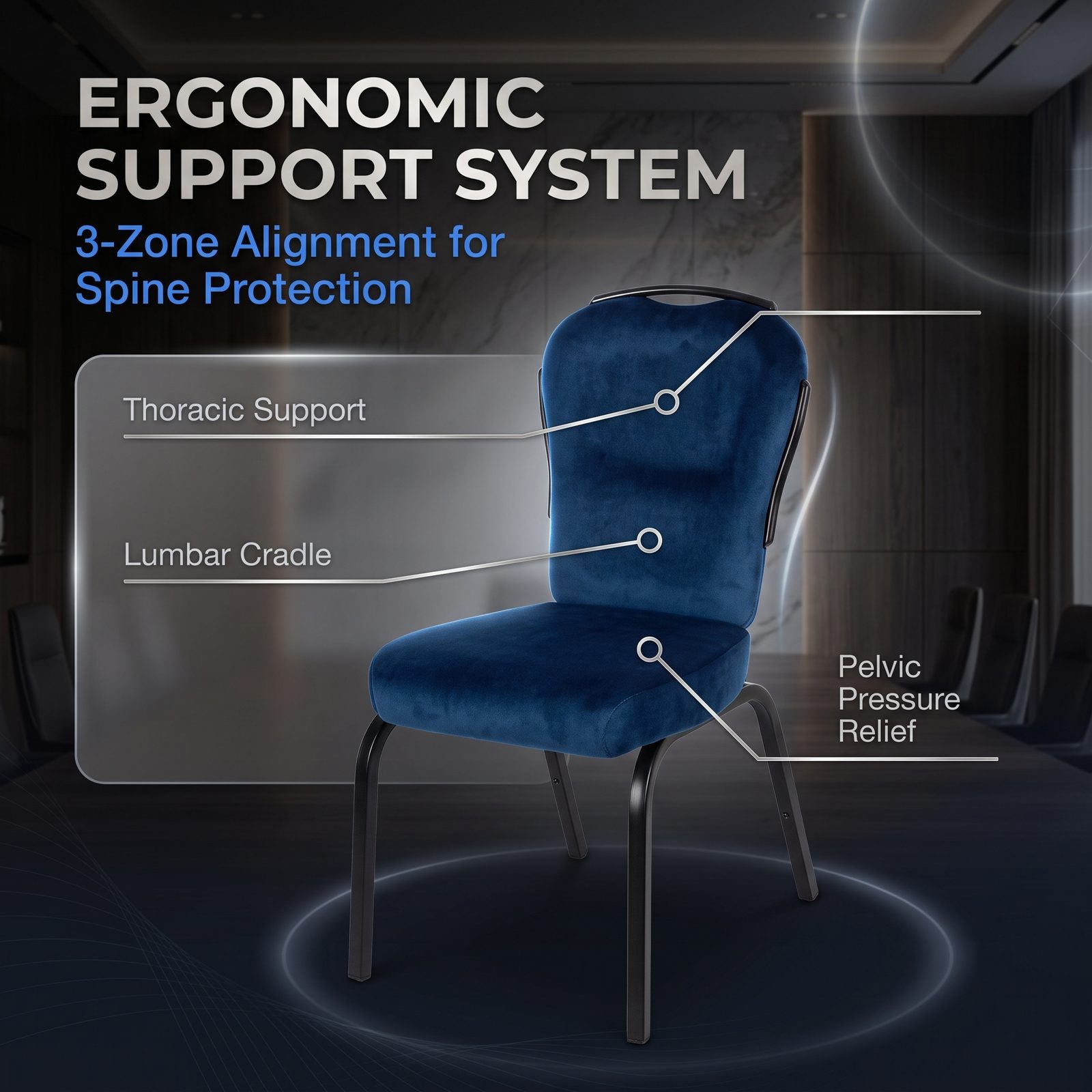 كرسي حفلات فندقي من الألومنيوم (C-630) - Easy Furniture