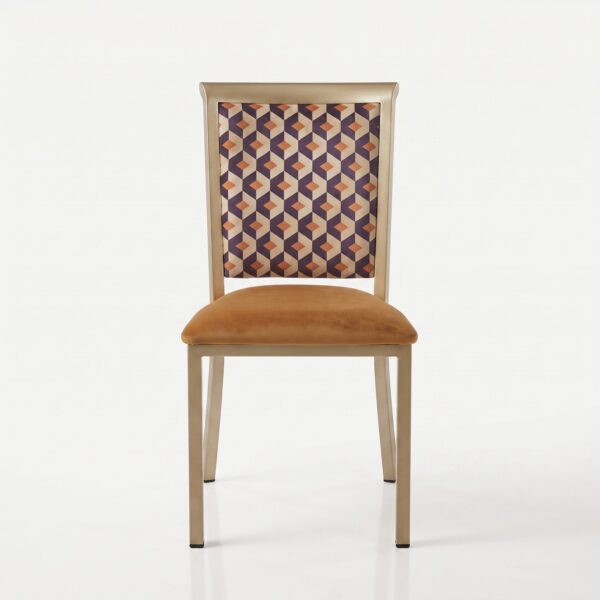 Gold Frame Velvet Banquet Chair (C-631)