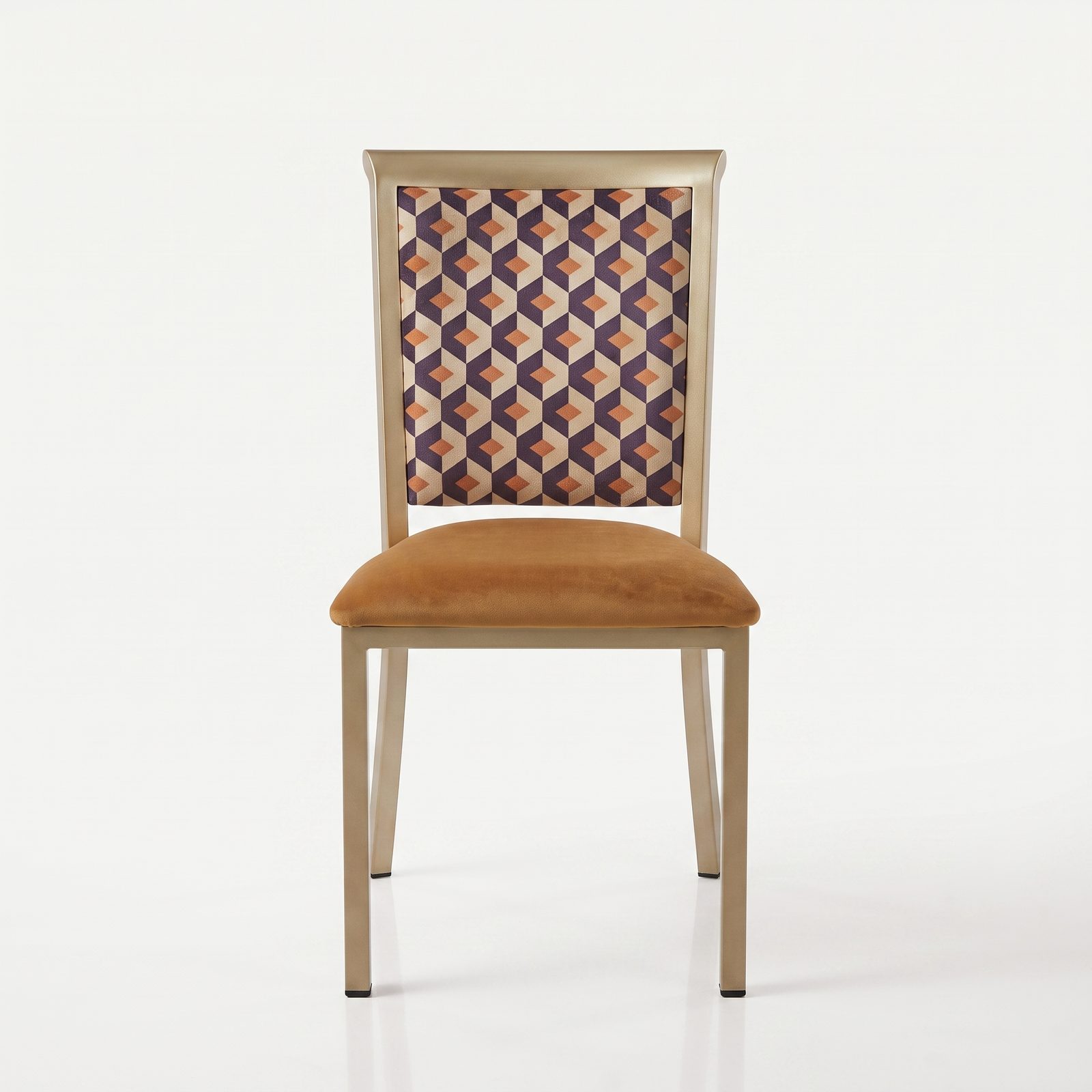 كرسي حفلات مخملي بإطار ذهبي (C-631) - Easy Furniture