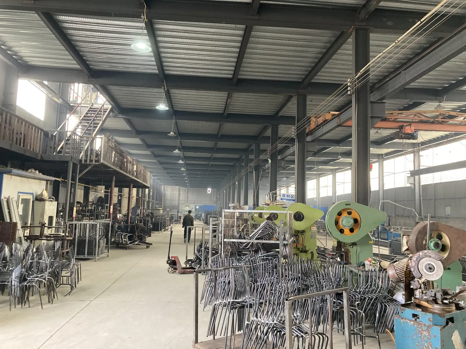 Chair frame production hall